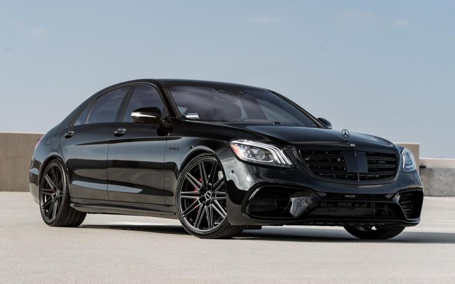 Mercedes-AMG S63 Gloss Black by Boden Autohaus on Vossen Wheels (CV10) '2019